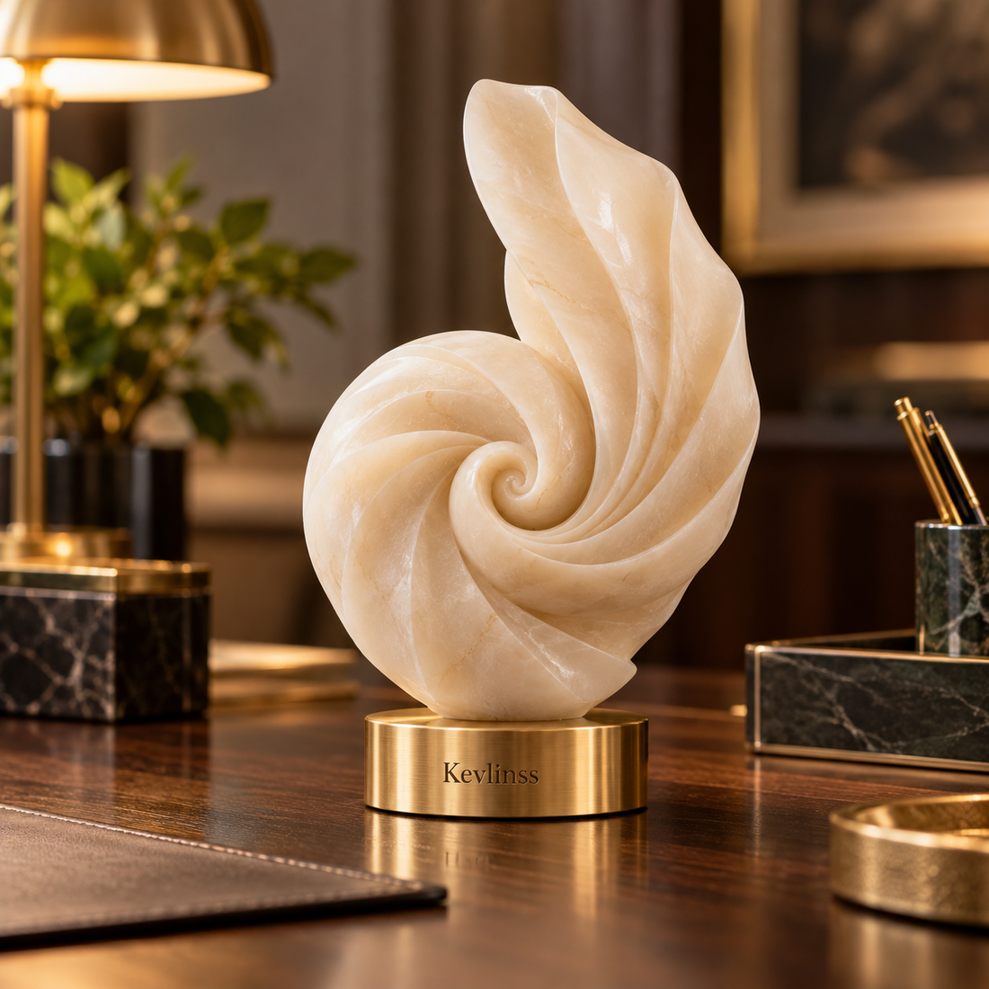 Kevlinss™ Spiral Shell Accent Sculpture